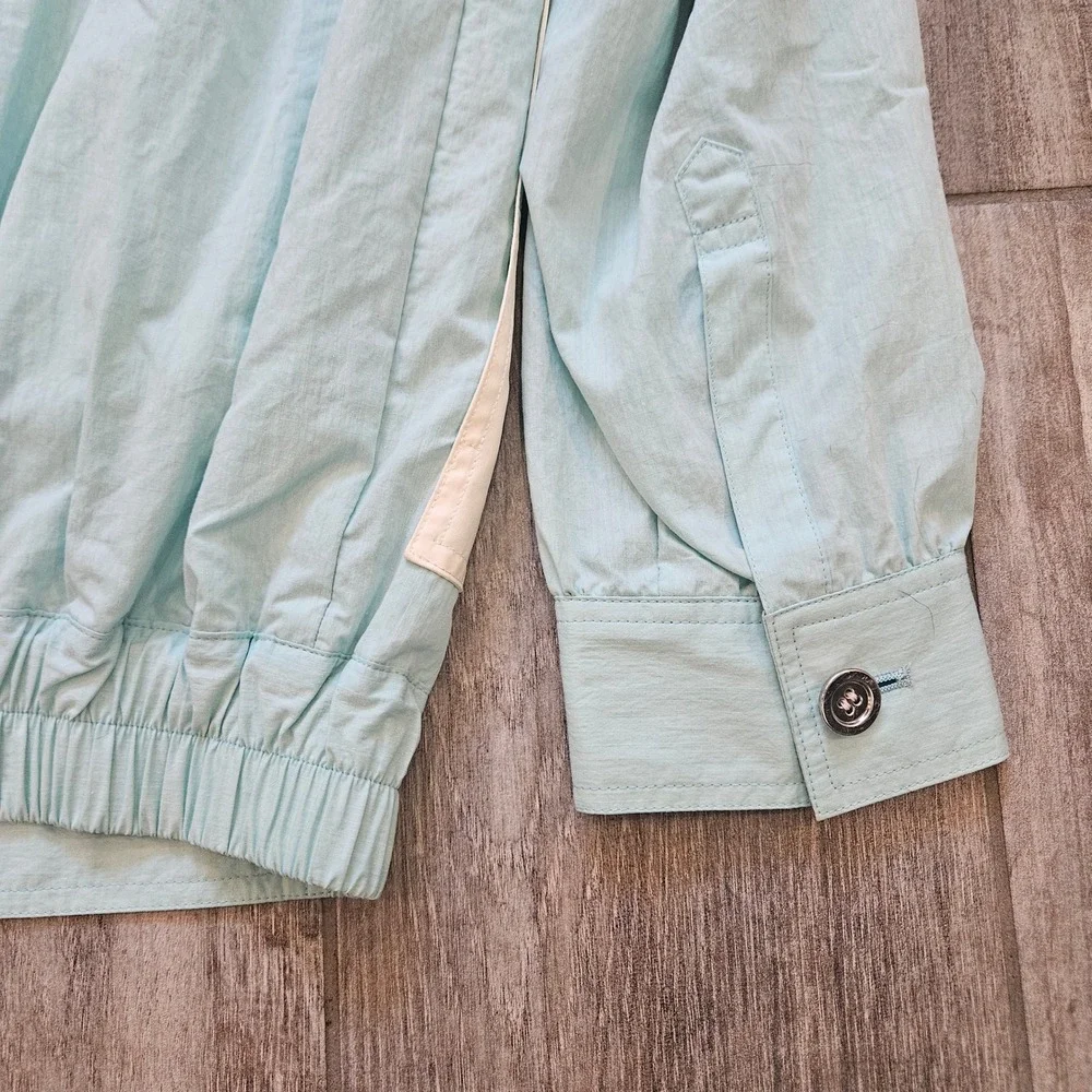 Courreges Homme Paris Jacket Mens M Teal Cream Colorblock Vintage Japan 80s 90s